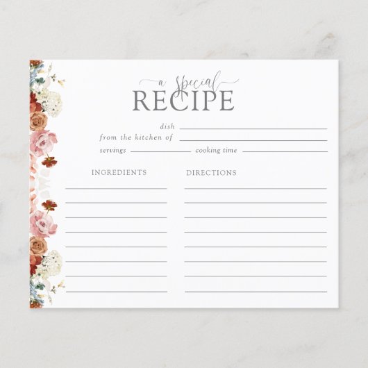 Roze Waterverf Bloemen Vrijgezellenfeest Recept Ka (Voorkant)