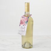  Roze Waterverf Bloemenmarmer Dank u Flessenhanger (Schuin)