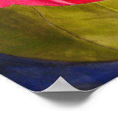 Roze waterverf bloemenschilderij van Camellia Poster (Hoek)