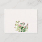 Roze Waterverf bloementuin Bruiloft Wishing Well Informatiekaartje (Achterkant)