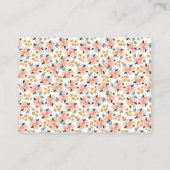 Roze Waterverf Bloementuin Luier Raffle Informatiekaartje (Achterkant)