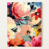 Roze Waterverf Bloemenweekblad & Maandelijkse Plan Planner (Achterkant)