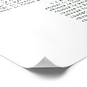 Roze waterverf bloemig bruiloft zitplan poster (Hoek)