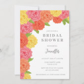 ROZE WATERVERF BLOEMIG VRIJGEZELLENFEEST KAART (Voorkant)