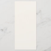Roze Waterverf Bloemige Crème Trouwmenu Menu (Achterkant)