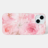 Roze Waterverf Bloemmotief Case-Mate iPhone Case (Achterkant (horizontaal))