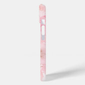 Roze Waterverf Bloemmotief Case-Mate iPhone Case (Achterkant / Links)