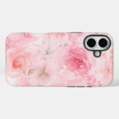 Roze Waterverf Bloemmotief Case-Mate iPhone Case (Achterkant (horizontaal))