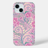 Roze waterverf bloemmotief Case-Mate iPhone case (Achterkant)
