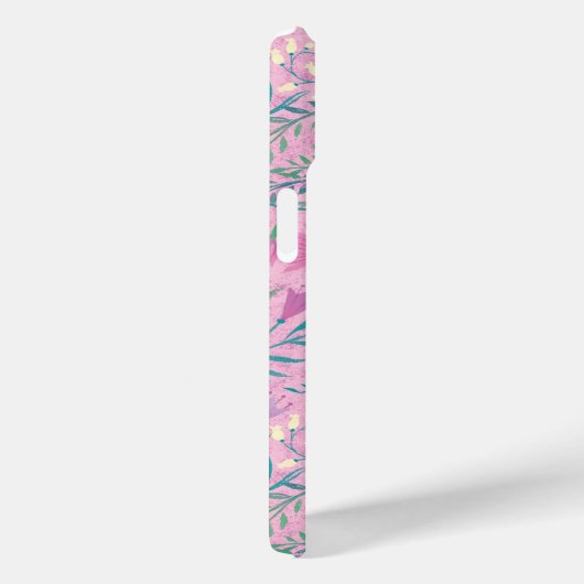 Roze waterverf bloemmotief Case-Mate iPhone case (Achterkant / Rechts)