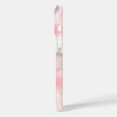 Roze Waterverf Bloemmotief Case-Mate iPhone Case (Achterkant / Links)