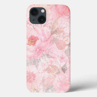 Roze Waterverf Bloemmotief Case-Mate iPhone Case