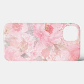 Roze Waterverf Bloemmotief Case-Mate iPhone Case (Achterkant (horizontaal))