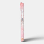 Roze Waterverf Bloemmotief Case-Mate iPhone Case (Achterkant / Links)