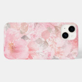 Roze Waterverf Bloemmotief Case-Mate iPhone Case (Achterkant (horizontaal))
