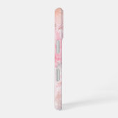 Roze Waterverf Bloemmotief iPhone 16 Hoesje (Rechterkant)