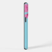 Roze waterverf bloemmotief iPhone hoesje (Rechterkant)