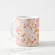 Roze Waterverf Bloemmotief