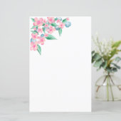 Roze Waterverf bloemontwerp (Staand voorkant)