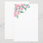 Roze Waterverf bloemontwerp (Voorkant / Achterkant)