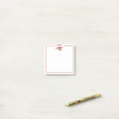 Roze waterverf bloemstuk gepersonaliseerd post-it® notes (Op bureau)