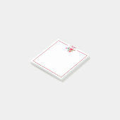 Roze waterverf bloemstuk gepersonaliseerd post-it® notes (Schuin)