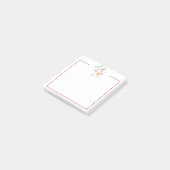 Roze waterverf bloemstuk gepersonaliseerd post-it® notes (Schuin)