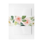 Roze Waterverf Bloemstuk Uitnodigingen Wikkel (Voorkant Voorbeeld)