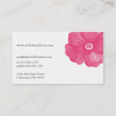 Roze Waterverf Bloemventilatoren Visitekaartjes (Achterkant)