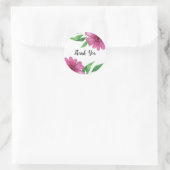 Roze Waterverf Bloemvezel Vrijgezellenfeest van de Ronde Sticker (Tas)