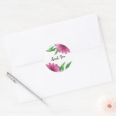 Roze Waterverf Bloemvezel Vrijgezellenfeest van de Ronde Sticker (Envelop)
