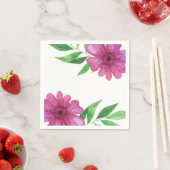 Roze Waterverf Bloemvezel Vrijgezellenfeest van de Servetten (Insitu)