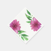 Roze Waterverf Bloemvezel Vrijgezellenfeest van de Servetten (Hoek)