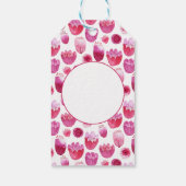 Roze Waterverf bloesem bloesem Cadeaulabel (Achterkant)