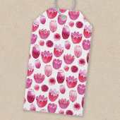 Roze Waterverf bloesem bloesem Cadeaulabel