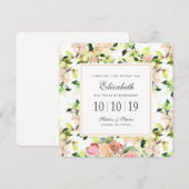 Roze Waterverf bloesem - Bridesmaid Kaart (Voorkant / Achterkant)