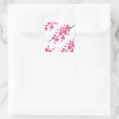 Roze Waterverf bloesems Vierkante Sticker (Tas)