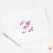 Roze Waterverf bloesems Vierkante Sticker (Envelop)