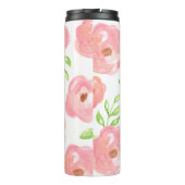 Roze Waterverf Blooms Thermosbeker (Achterkant)
