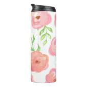 Roze Waterverf Blooms Thermosbeker (Geroteerd rechts)