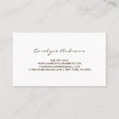 Roze Waterverf Bohemian Floral Wreater Visitekaartje (Achterkant)