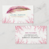 Roze Waterverf Boho Girly Chic Bohemian Visitekaartje (Voorkant / Achterkant)