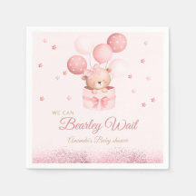 Roze Waterverf Boho Meisje Teddy Bear Baby shower