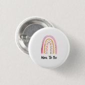 Roze Waterverf Boho Rainbow Mam Ronde Button 3,2 Cm (Voorkant /achterkant)