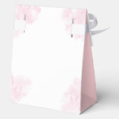 Roze Waterverf Bonjour Bébé Macaron Baby shower Bedankdoosjes (Achterkant)