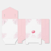 Roze Waterverf Bonjour Bébé Macaron Baby shower Bedankdoosjes (Ongevouwen)
