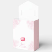 Roze Waterverf Bonjour Bébé Macaron Baby shower Bedankdoosjes (Open)