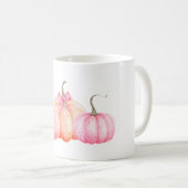 Roze Waterverf boog pompoenen voor Herfst Koffiemok (Voorkant rechts)