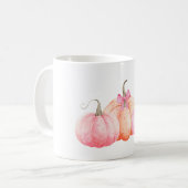 Roze Waterverf boog pompoenen voor Herfst Koffiemok (Voorkant links)