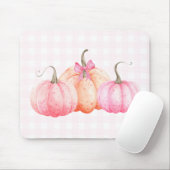 Roze Waterverf boog pompoenen voor Herfst Muismat (Met muis)